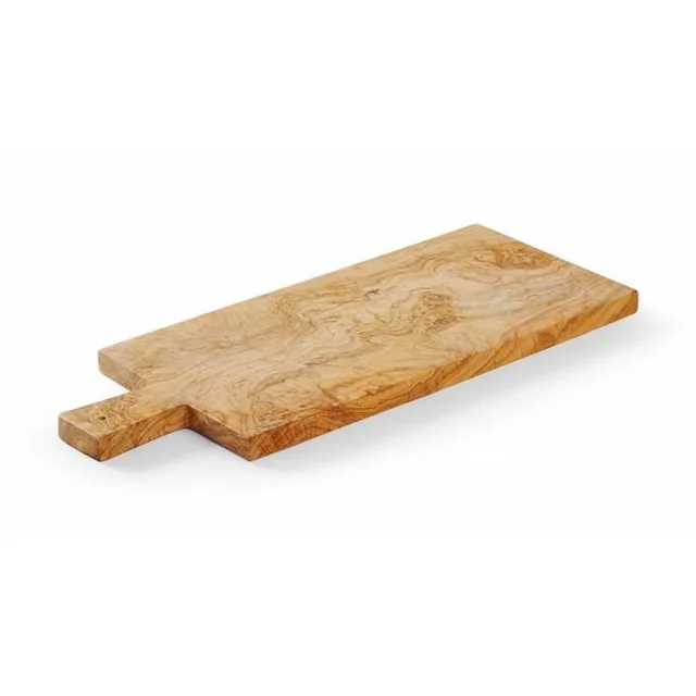 Planche de service en bois d'olivier HENDI 480x190x(H)22mm