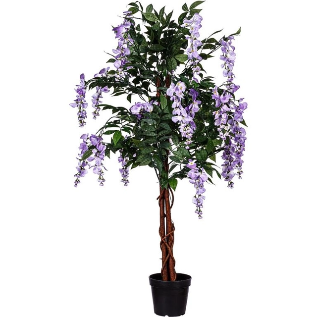 PLANTASIA Kunstblauwe regen 120 cm, blauwviolette bloemen