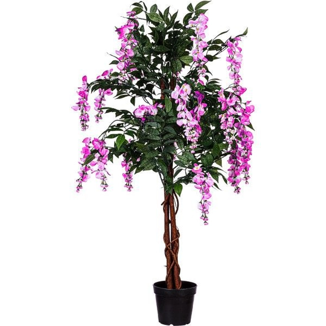 PLANTĀZIJA Mākslīgais koks, 120 cm, Visterija rozā
