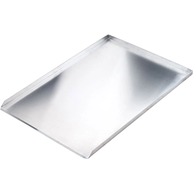 Plaque à pâtisserie en aluminium massif 3 bords 1,5 mm (600x400) mm