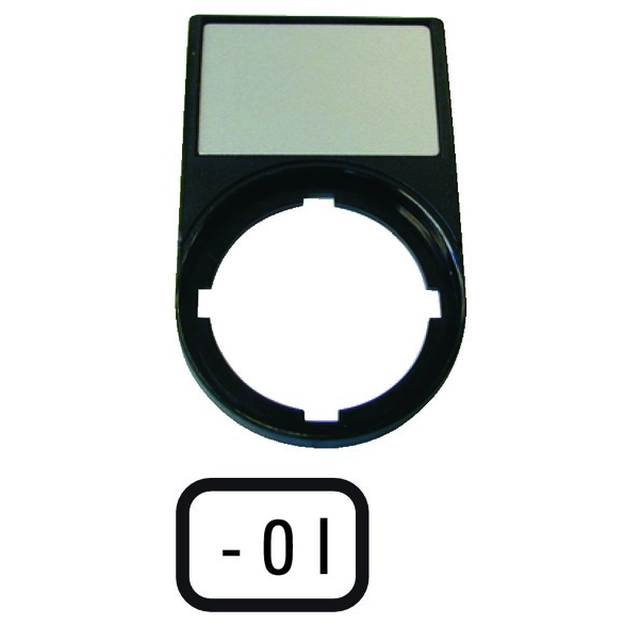 Plaque M22S-ST descriptif 0-I 50x30mm noir