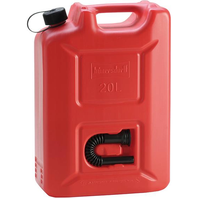 Hunersdorff Plastic Profi fuel canister, single name 20ml, red