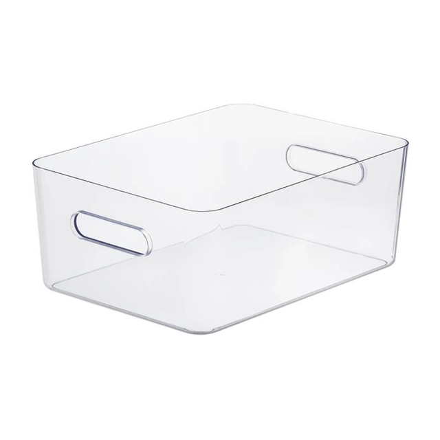 Plastic storage box, 15.4 liters, SMARTSTORE Compact Clear L, transparent