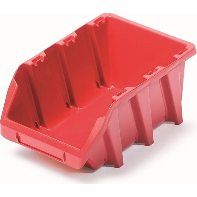 Plastic storage box BINEER LONG 198x118x84mm, red