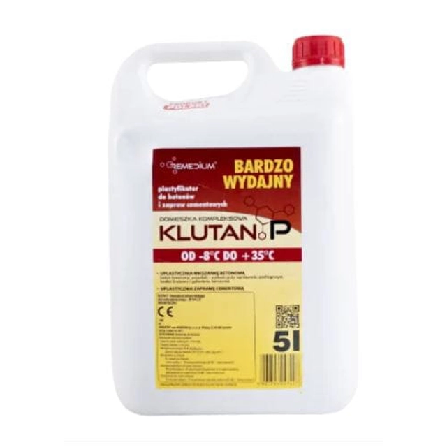 Plastifiant pour béton et mortiers de béton Remède KLUTAN-P 5l