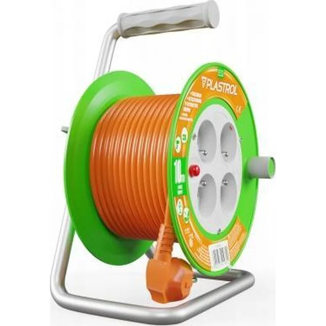 Plastrol Cable alargador bidón STANDARD LINE 10m H05VV-F 3x1 4xGS /+ aislamiento térmico/ 10A naranja