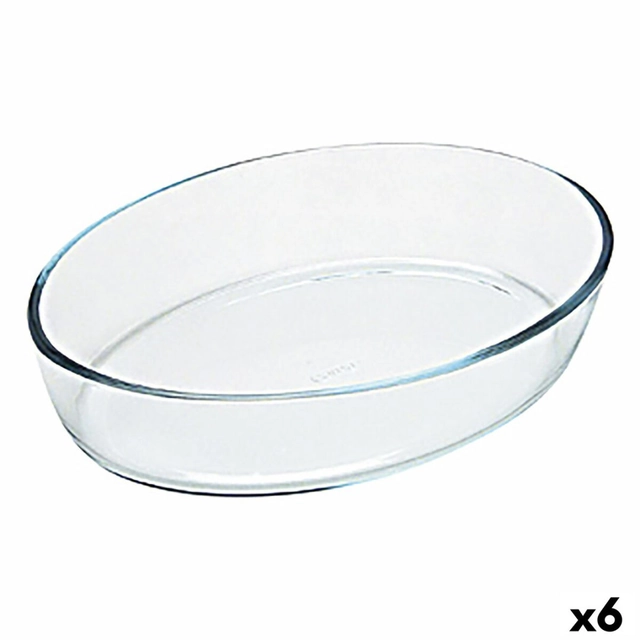 Plat à four classique Pyrex ovale 35 x 24 x 7 cm verre transparent (6 pcs)