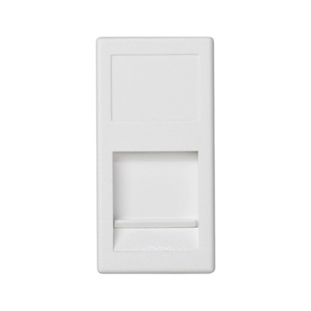 Plate K45/2, 1x RJ with cover,22,5x45mm, universal pure white