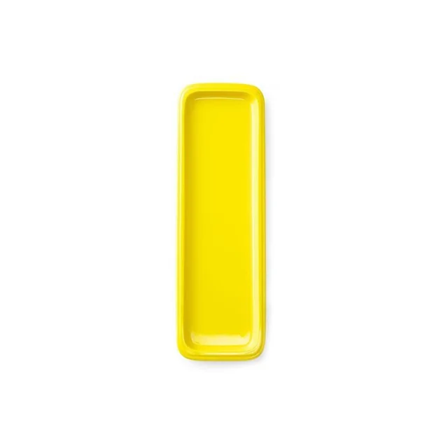 Plateau GN en porcelaine 1/2, jaune 325x265 mm