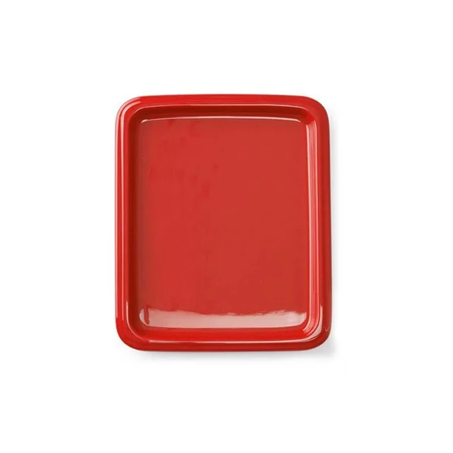 Plateau GN en porcelaine 2/4, rouge 530x163 mm