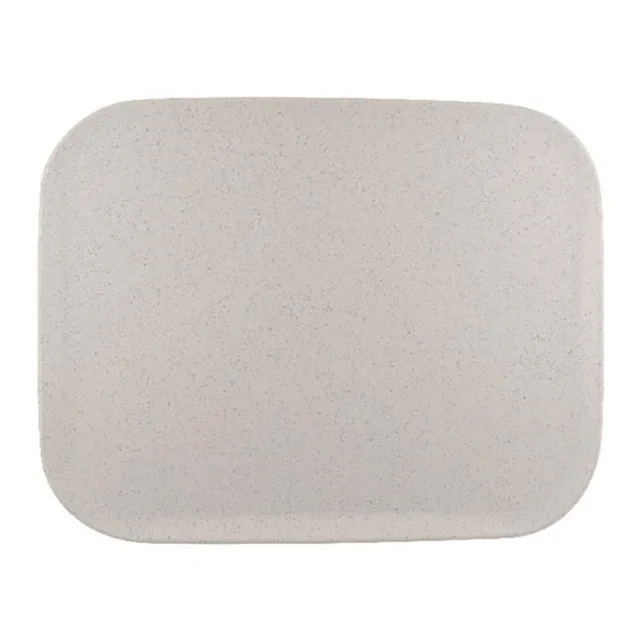 Plateau polyester à bord plat, gris 430x330 mm