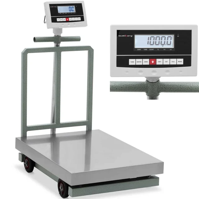 Platform scale 80x60cm mobile warehouse 1000kg / 0.2kg