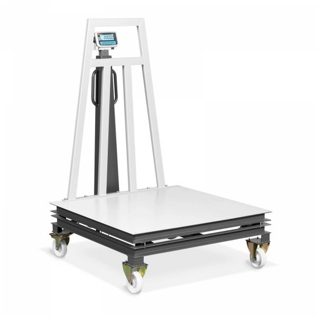 Platform scale - calibrated - 1-1500 kg: 500 g / 1500 -2000 kg: 1 kg - 1200 x 1200 mm - TEM wheels 10200109 AEK+C120X1202000M1-C