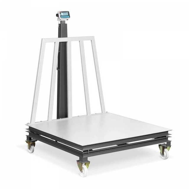Platformas skala — kalibrēta — 0-1500 kg: 500 g / 1500-2000 kg: 1kg - 1500 x 1500 mm - TEM riteņi 10200108 AEK+C150X1502000M1-C