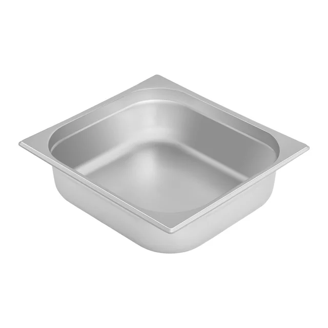 Plato, acero, contenedor de catering, GN2/3 de profundidad. 100 mm