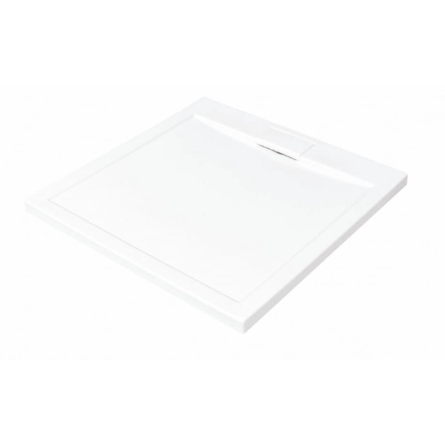 Plato de ducha cuadrado Besco Axim Ultraslim 90 x 90 cm blanco - 5% DESCUENTO adicional con código BESCO5