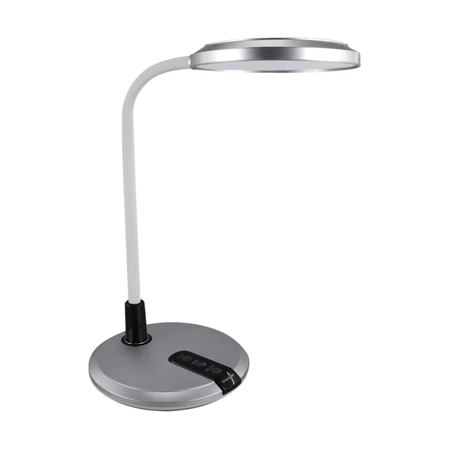 PLATON LED SILBER LED-Schreibtischlampe