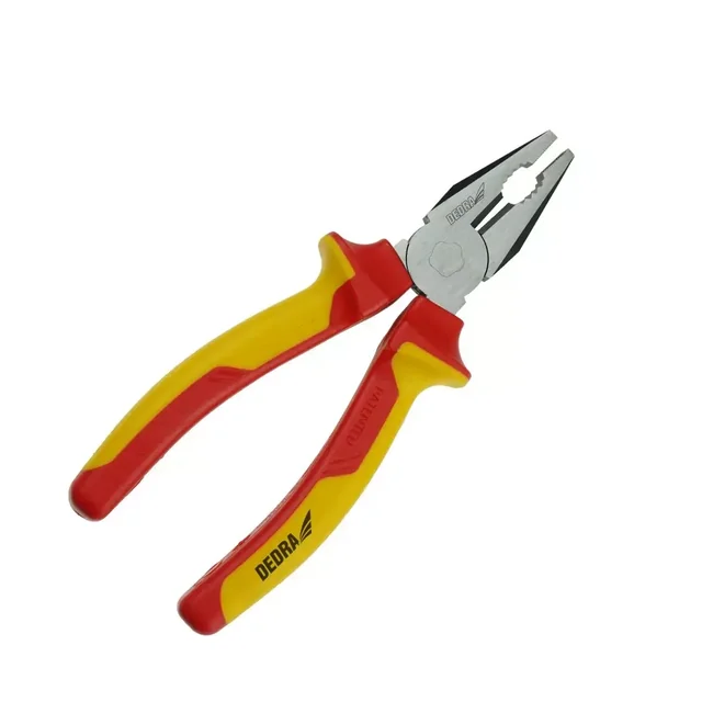 PLIERS, NIPPERS, UNIVERSAL COMBINATION PLIERS 180MM DEDRA 12V41 VDE CERTIFICATE