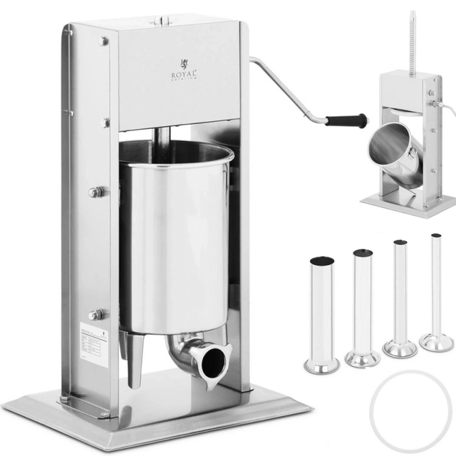 Пълнител, вертикална машина за пълнене на колбаси, ръчни 10 l + 4 фунии