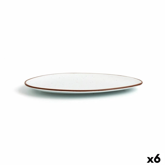 Plochý tanier Ariane Terra Trojuholníková béžová keramika Ø 29 cm (6 kusov)