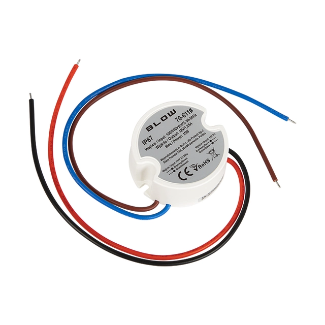 Plug-in skifte strømforsyning 12V/1,25A