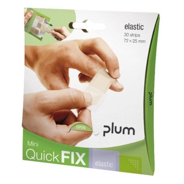 Plum QuickFix Mini uzamykatelný dávkovač lepicích náplastí 45 s flexibilní přírodní textilní náplastí
