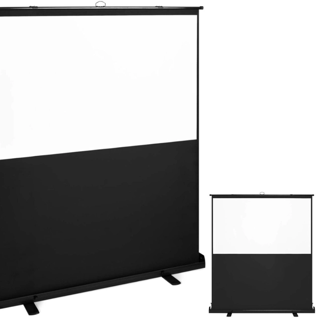 Pneumatic portable floor projection screen ROLL-UP format 16:9 80''