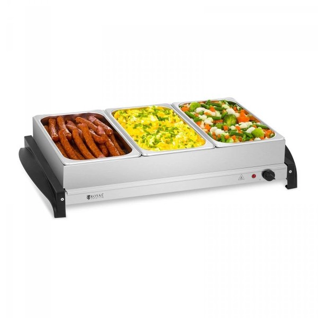 Podgrzewacz do potraw - 3 x 2 l - 400 W ROYAL CATERING 10010761 RCHP-400/3