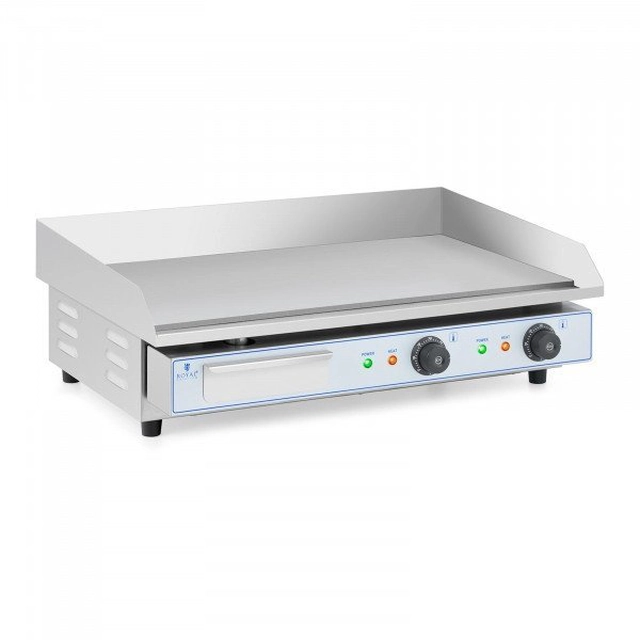 Podwójna płyta grillowa - 730 x 400 mm - Royal Catering - gładka - 2 x 2200 W ROYAL CATERING 10012369 RC-EG001