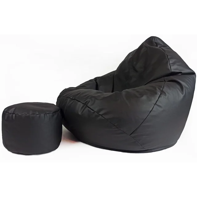 Poef Fauteuil Tas XXXL Zwart