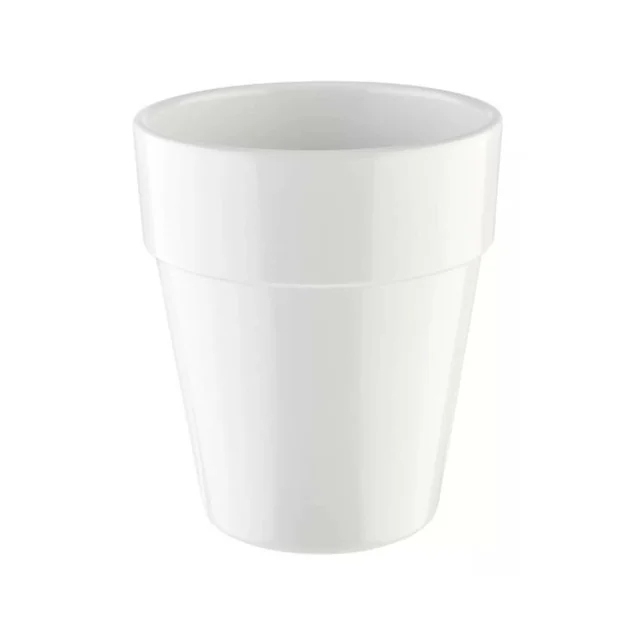 Pojemnik na sztućce, Miska w kształcie doniczki  "Flowerpot", biała, z melaminy, 13x(h)150 mm,  1 L