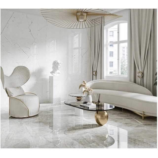 Polished stonework WHITE MARBLE Marmo Thassos 80x80