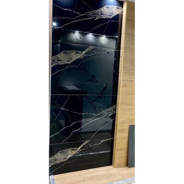 Polished tiles BLACK MARBLE 120x60 HIGH GLOSS