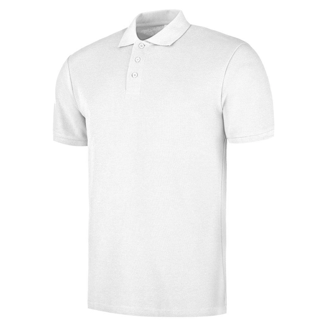 Polo shirt men's knit pique white Davi XL