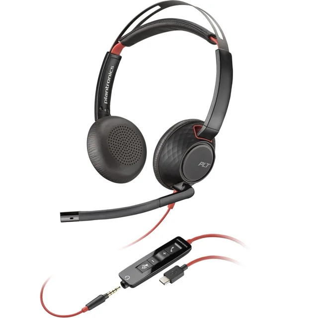 Poly Blackwire Headphones with Microphone 5220