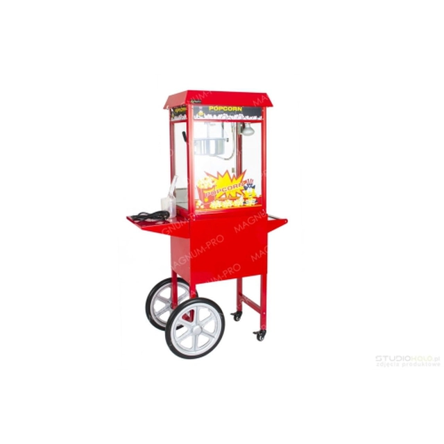 Popcorn machine with a trolley, on wheels