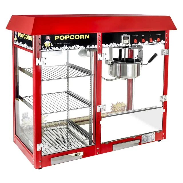 Popcorn machine with heating site