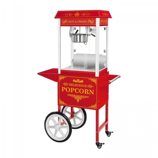 Popcornmaskin - vagn - röd ROYAL CATERING 10010537 RCPW.16.2