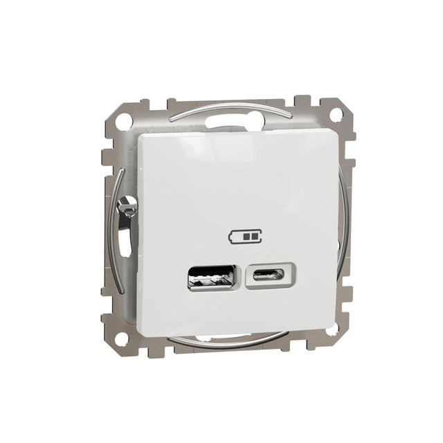 Port de charge USB A+C 2,4A, SEDNA DESIGN blanc