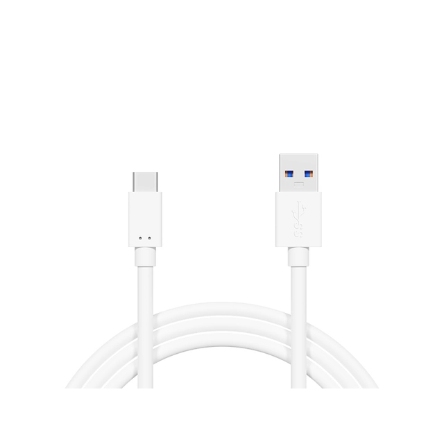 Port USB 3.0 A - USB-C 1m blanc