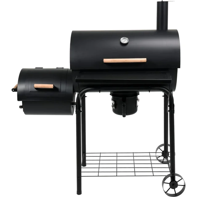 Portable garden grill with a smokehouse