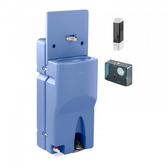 Portable washbasin - 65 l - with soap dispenser and paper holder ULSONIX 10050309 UNICLEAN 16