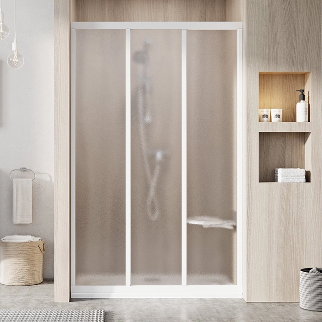 Porte de douche coulissante Ravak Supernova, ASDP3-100 198, blanc+verre Raisin