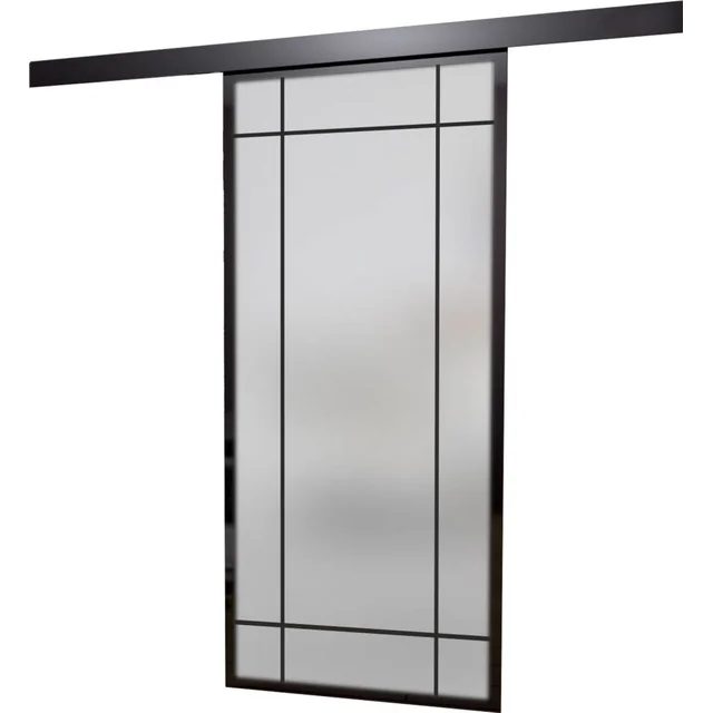 PORTES COULISSANTES 850X2100 ALUMINIUM NOIR SATIN (9 CHAMPS)