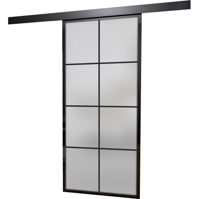 PORTES COULISSANTES ALUMINIUM NOIR SATIN 6MM 8A 950X2100