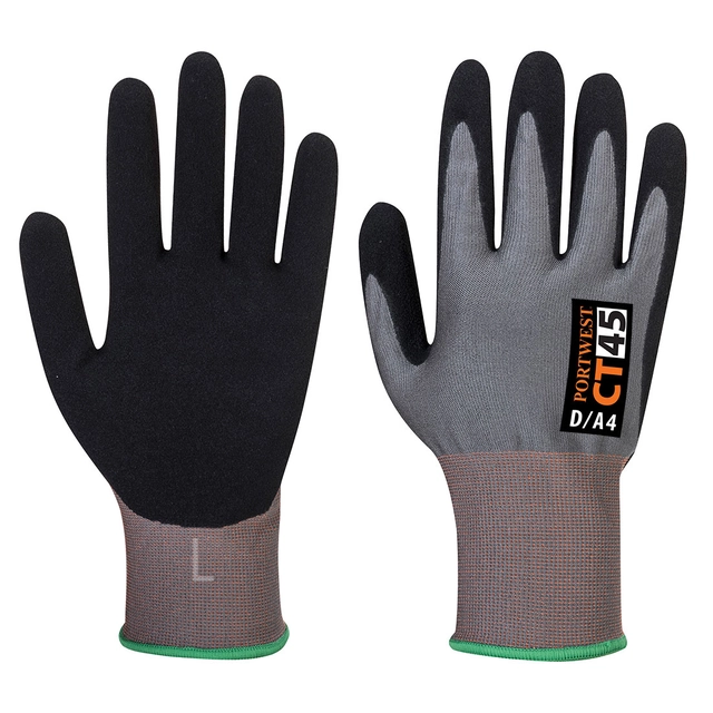 PORTWEST CT HR gloves nitrile foam Size: L, Color: gray
