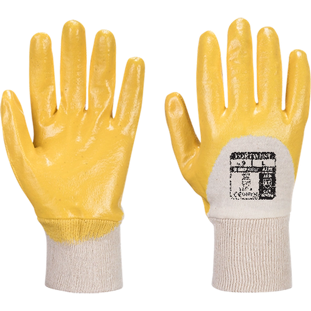 PORTWEST Nitrile gloves Size: XL, Color: fluorescent yellow