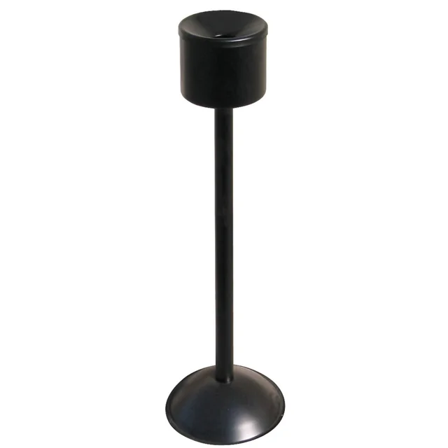 Posacenere autoestinguente, da appoggio, interno, nero, diametro. 15cm altezza 60cm