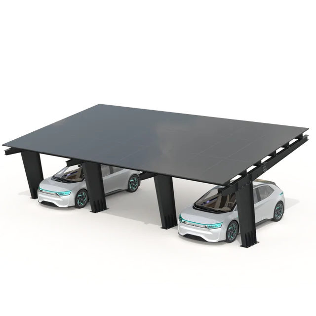 Posto auto coperto con pannelli fotovoltaici - Modello 01 (3 posti a sedere)