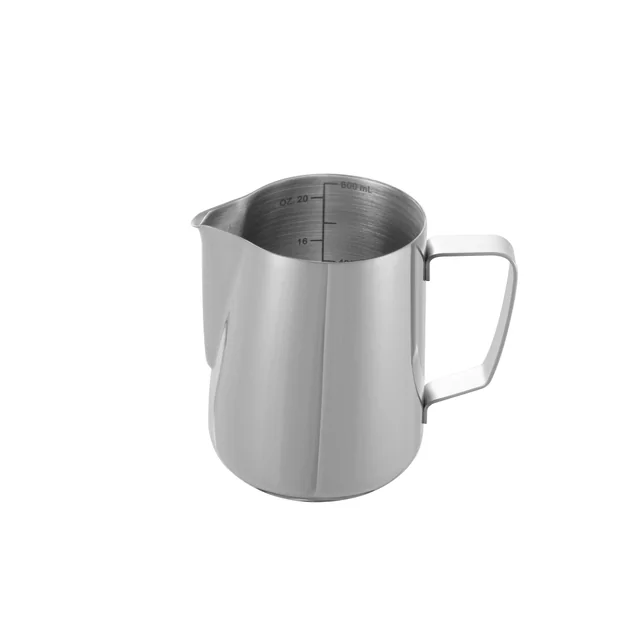 Pot à lait en ACIER 0,6 l avec tasse à mesurer